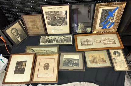 Large lot vintage and earlier framed photographs, good mix, different genre's, some signed, great
