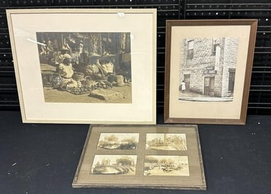 (3) vintage Native related photographs, nice overall condition, origins unknown, frames measure 15"