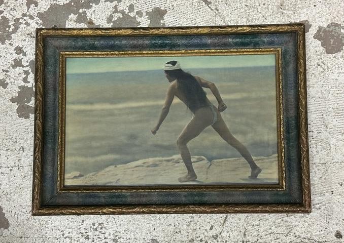 Signed J R Willis ( Gallup, New Mexico ) photograph of Hopi Indian ( The Runner ), in period frame, (1 of 5)