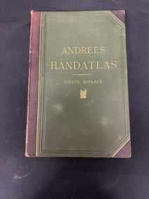 ANDREE'S HAND ATLAS, 1901, Fourth, completely revised and enlarged edition. Nice estate condition,