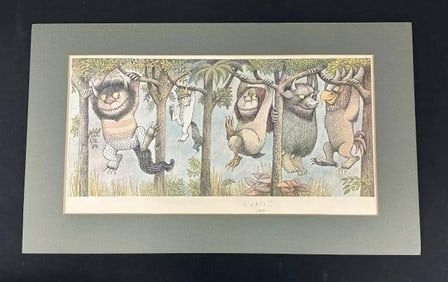 MAURICE SENDAK signed original color art print, created for the portfolio of prints to contain (19)