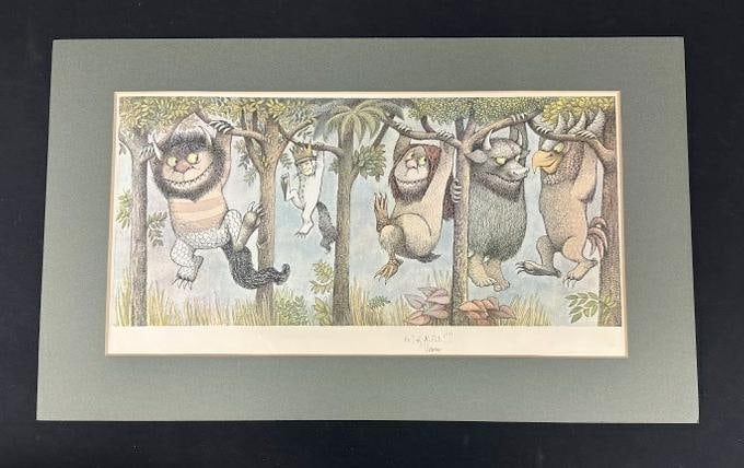 MAURICE SENDAK signed original color art print, created for the portfolio of prints to contain (19) (1 of 2)