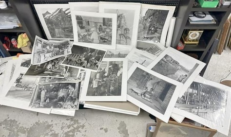 (190) large format b & w photographs, ( measure 16" x 20" ) from NYC retired ephemera dealer. Some