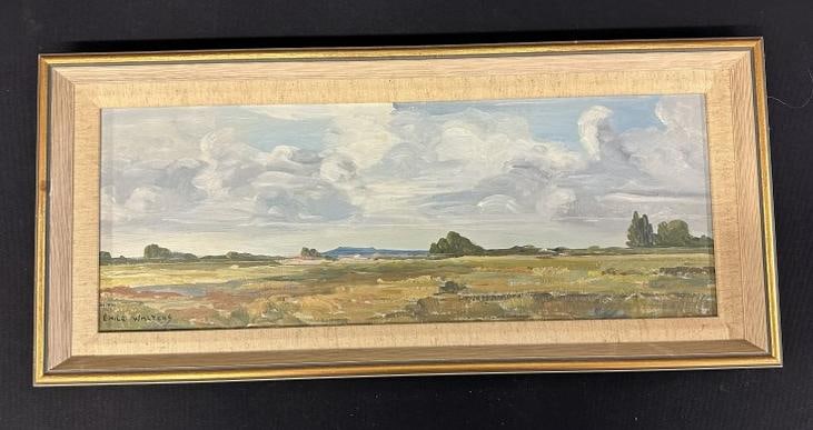 Emile Walters (1893-1977) impressionist o/b landscape, signed lower left, in fine estate condition. (1 of 3)