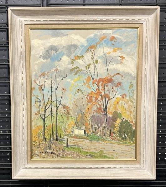 Emile Walters (1893 - 1977) impressionist o/b landscape, in very nice estate condition, signed lower (1 of 4)