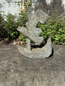 Maury Colow (1917-1993) Woodstock, N. Y. abstract bronze sculture, measures 21.5" high x 15.5" wide