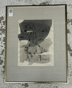 Andree Ruellan (1905 - 2006) signed impressionist print with man's head….nicely framed and matted,