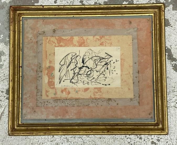 Dorothy Varian (1895 - 1985) abstract drawing dated 1957, signed lower left, nice estate condition. (1 of 4)