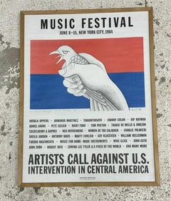 Anton van Dalen (1938 - 2024) designed poster for ( MUSIC FESTIVAL JUNE 8-15, NEW YORK CITY, 1984 -