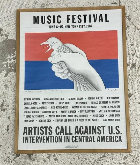Anton van Dalen (1938 - 2024) designed poster for ( MUSIC FESTIVAL JUNE 8-15, NEW YORK CITY, 1984 - (1 of 4)