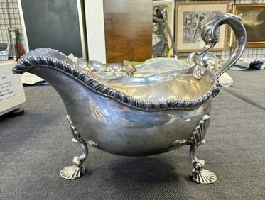 Daniel Smith & Robert Sharp Georgian sterling gravy boat hallmarks as pictured..