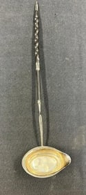 Early silver toddy ladle, handle feels like a platic like material, hallmarks inside as pictured,