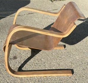 Rare ALVAR AALTO bentwood Mid Century armchair, from Hudson Valley estate, has been in their family
