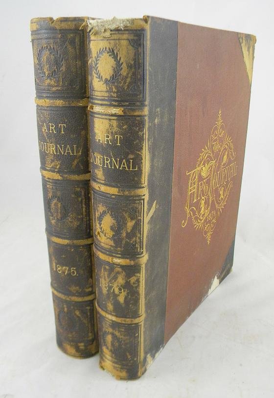1875 & 1879 Hardcover ART JOURNALS. Good condition,: 1875 & 1879 Hard Cover ART JOURNALS. Good condition, wear to outer boards, and some light stains and usual foxing on some plates.