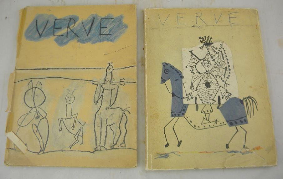 2 Vols VERVE 19 et 20 & 25 et 26. From library of w: 2 Vols VERVE 19 et 20 & 25 et 26. From library of well known Artist Doris Lee, of Woodstock, New York. Both complete, both have wear to covers.