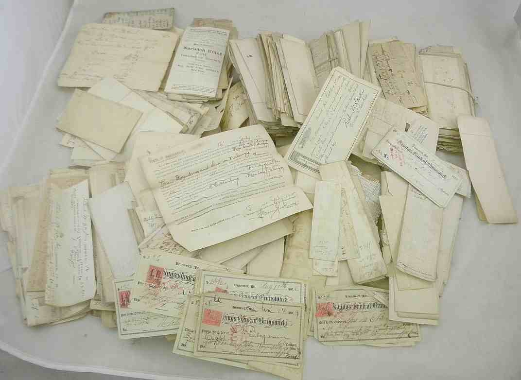 Lot Of 19th & Early 20th C Billheads* Receipts* &: Lot Of 19th & Early 20th C Billheads* Receipts* & More, from the Pennsylvania estate collection. Includes manuscripts, and more....Some in better condition than others, from the estates house, where h