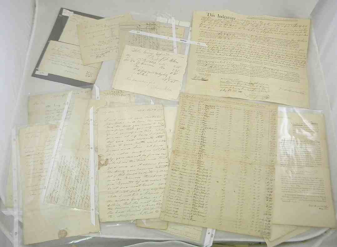 JOHN EWING Easton Pa. Early 19thC Family Manuscrip: JOHN EWING Easton Pa. Early 19thC Family Manuscripts, from the Pennsylvania estate collection. Was in folder titled JOHN EWING PAPERS.....Most all early 1800's, indenture, receipts, letters, ledger pa