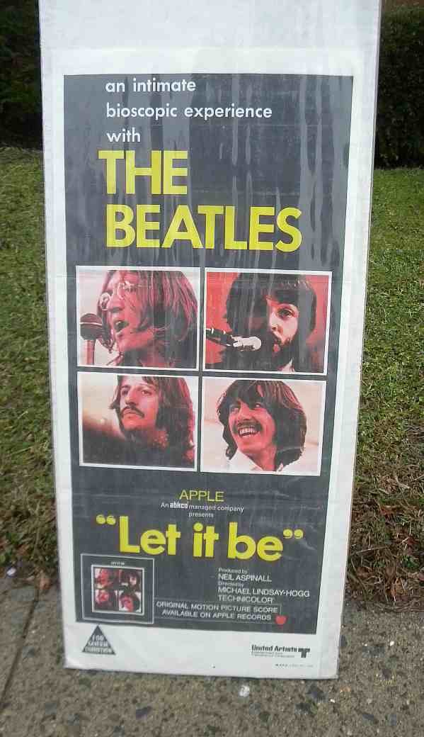 THE BEATLES 1970s Let it Be Australian Daybill Pos: THE BEATLES 1970s Let it Be Australian Daybill Poster, measures 30" x 13 1/2".