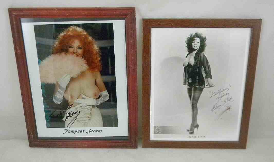 Strippers Blaze Starr & Tempest Storm Signed Photo: Famous Strippers Blaze Starr & Tempest Storm Signed Photos, both 8" x 10".