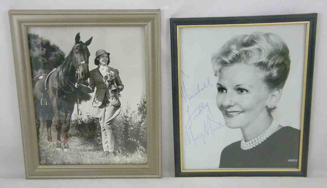 MARY MARTIN & ROSALIND RUSSELL Signed Photos: MARY MARTIN & ROSALIND RUSSELL Signed Photos, 8" x 10" images of the actresses.