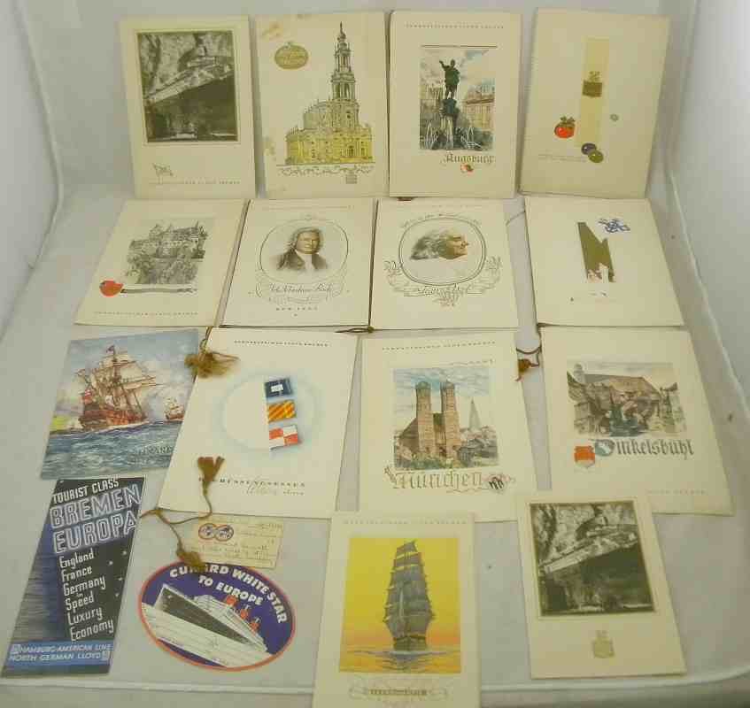 Boxlot Mostly 1930s OCEAN LINER MENUS: Boxlot Mostly 1930s OCEAN LINER MENUS, nice condition....