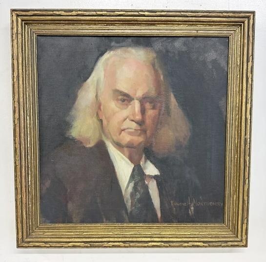 Eugene Alexander Montgomery (1905 - 2011) o/c portrait og gentleman with long white hair. Painting (1 of 4)