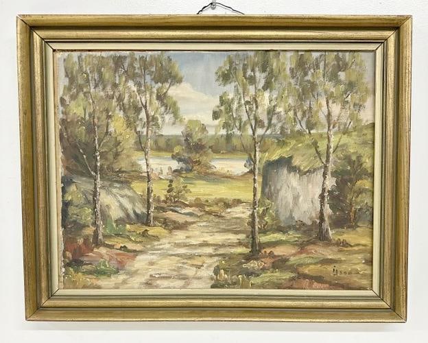 Ivan Costantin Johansson (1887 - 1946) o/b impressionist landscape titled ( Swedish Nature ), signed (1 of 3)