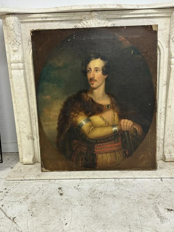 Early o/c portrait of possibly (?) Ferdinand III of Bohemia & Hungary?.not sure, has been relined (1 of 3)