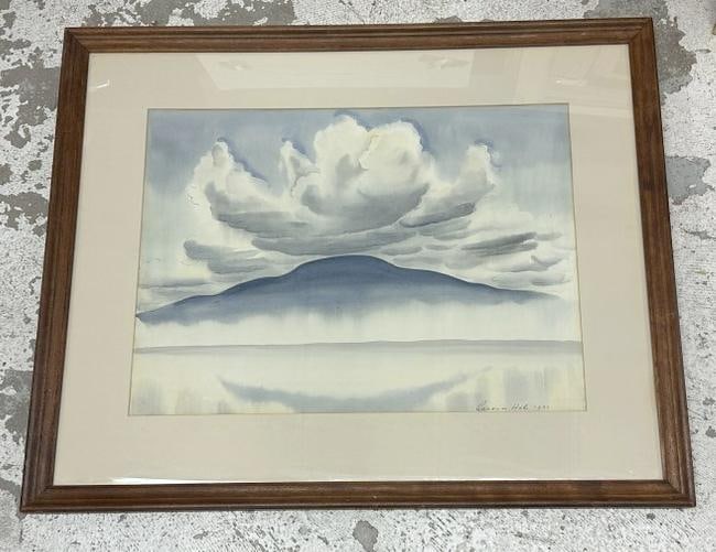 Gardner Hale (1894 - 1931) w/color landscape with mountains, signed lower right, dated 1931. (1 of 4)