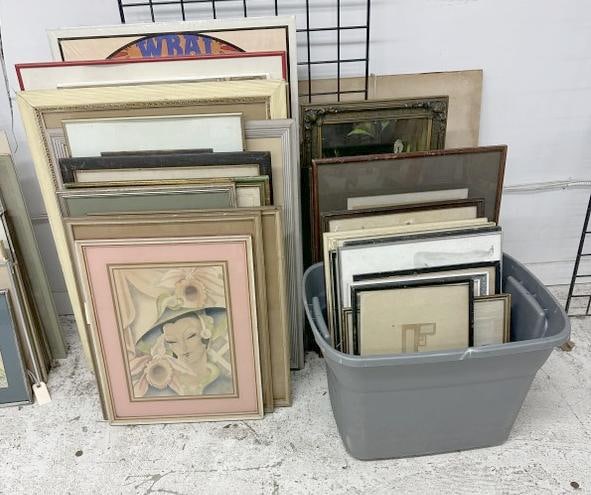 (28) framed & some unframed prints, posters, drawings. Just as we found them, many signed, good mix, (1 of 15)