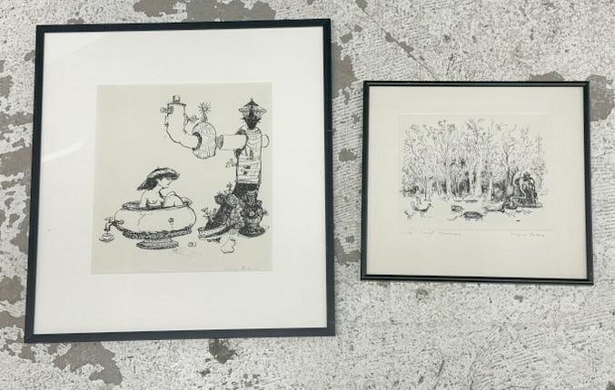 Eugene David Ludins (1904 - 1996) (2) signed prints, in fine condition, the frames measure 10" x 11" (1 of 4)