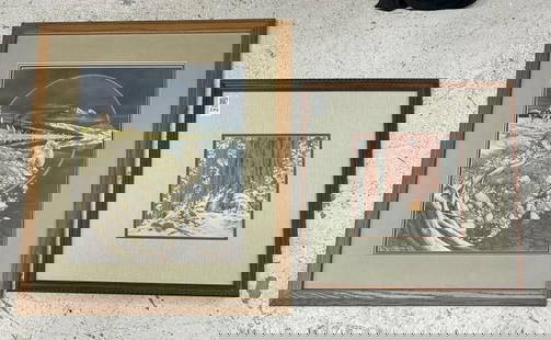 (2) Bev Doolittle (Born 1947) prints (1) signed limited edition, the larger one, number 20,547 of: (2) Bev Doolittle (Born 1947) prints (1) signed limited edition, the larger one, number 20,547 of 35,000, nicely framed and matted. This print measures 19" x 16", the frame measures 28" x 24", the sma