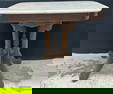 Victorian walnut marble top table, from Hudson Valley estate, nice clondition, structurally sound,