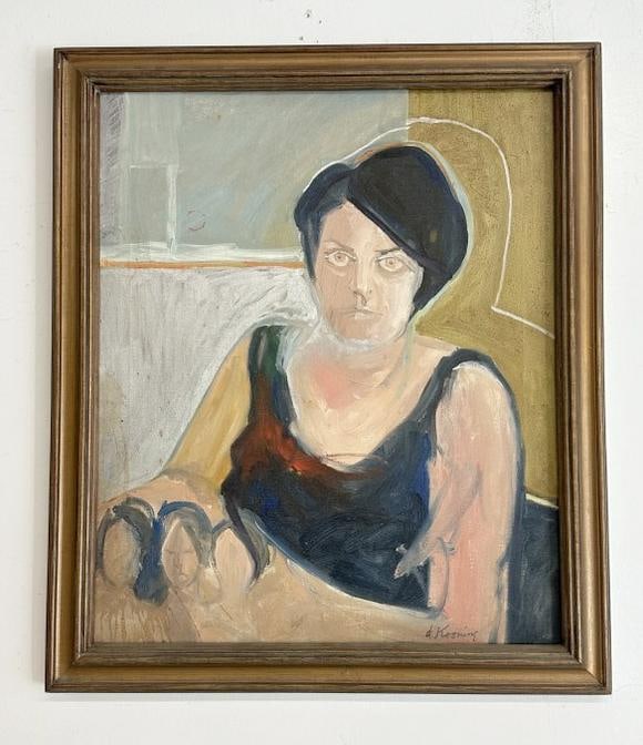 Impressionist o/c portrait of Woman signed ( de Kooning ), as pictured, ( we are not stating it is (1 of 5)