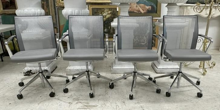 (4) STYLEX Sava mesh back office chairs, nice overall working order, and clean condition, appears to (1 of 5)