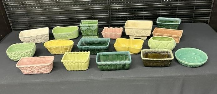 (17) pcs. older pottery from local estate, overall nice condition, may be a small knick here and (1 of 5)