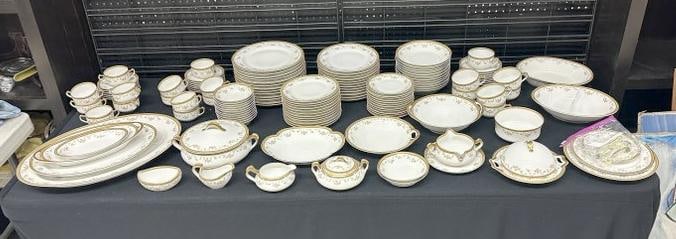 HAVILAND LIMOGES (134) pc. Set, (VALMONT ) pattern, in fine condition, from estate in Hudson Valley, (1 of 13)