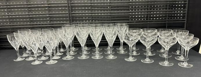 (32 pcs) VAL SAINT LAMBERT stemware collection from Hudson Valley estate, signed on bases, just as (1 of 5)