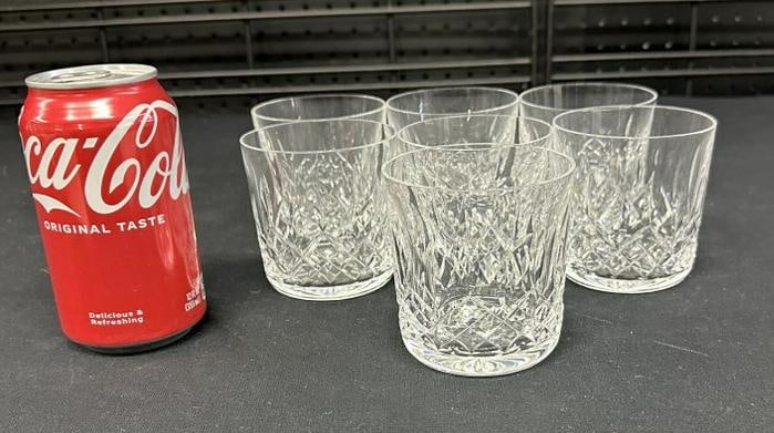 (7) WATERFORD cocktail glasses, nice overall estate condition. Measure 3.25" high.: (7) WATERFORD cocktail glasses, nice overall estate condition. Measure 3.25" high.