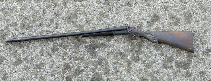 NEUMANN BROS. double barrel shotgun, from local estate we are selling. Just as we found it, old (1 of 8)