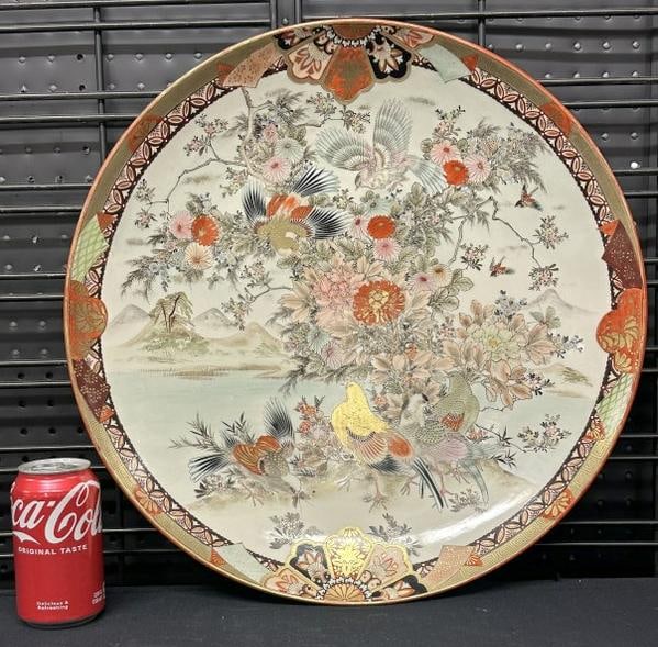 18" Imari 19th c porcelain charger, fine estate condition. From estate in Westchester County, New (1 of 4)