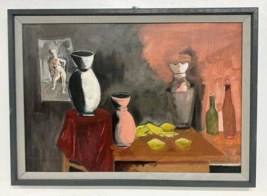Impressionist o/b still life, unsigned, from Woodstock, N.Y. estate collection we are selling, looks (1 of 3)