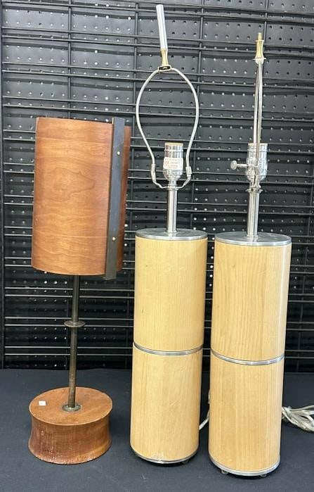 (3) contemporary table lamps including a pair…..from local estate. (1 of 1)