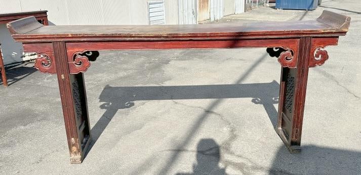 Wonderful Chinese Altar table, nicely carved, with nice patina and finish, structurally sound, (1 of 5)