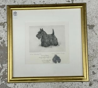 Marion Needham Krupp signed engraving titled ( "Standing Tall" ), number 40 of 125. Underneath print