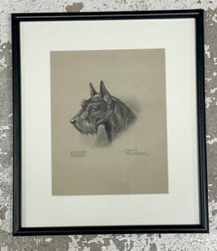 Edwin Megargee (1883 - 1958) ( SCOTCH TWEED ) original pastel or charcoal drawing, nicely framed and
