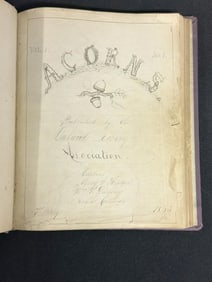 (2) rare handwritten books regarding Society from 1863 -1864 & second volume is from 1865. Both