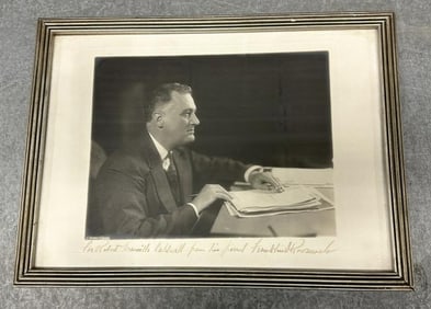 Inscribed FDR photograph to his friend Robert Granville Caldwell ( who was an American Historian,