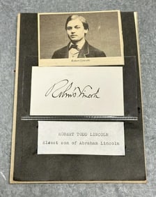 Robert Todd Lincoln cut signature, nice condition. United States Secretary of War, President