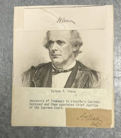 Salmon P. Chase cut signature (2), when we took it out of frame to photograph, the top signature